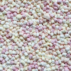 Mini marshmallows roses et blancs